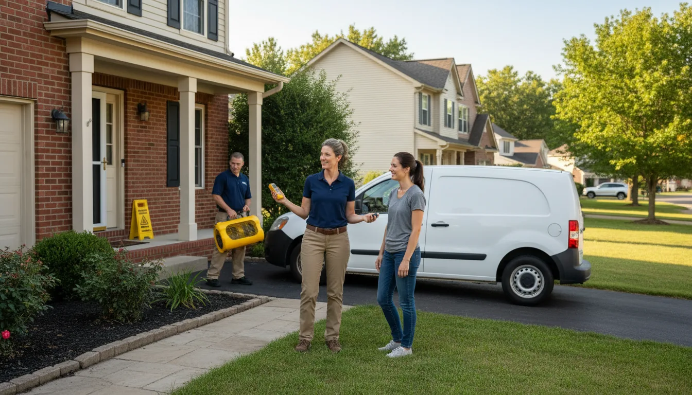 Residential water damage restoration in Hubbard, NE